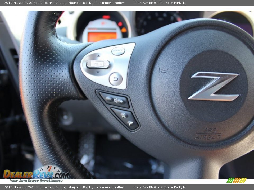 2010 Nissan 370Z Sport Touring Coupe Magnetic Black / Persimmon Leather Photo #15
