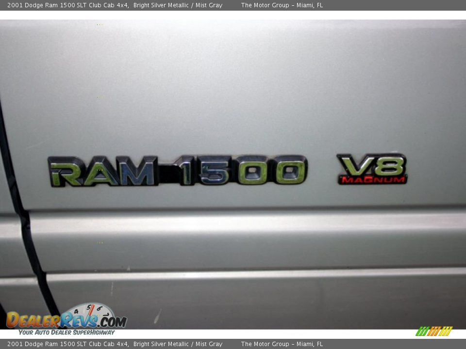 2001 Dodge Ram 1500 SLT Club Cab 4x4 Bright Silver Metallic / Mist Gray Photo #27