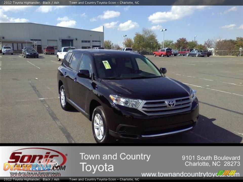 2012 Toyota Highlander Black / Ash Photo #1
