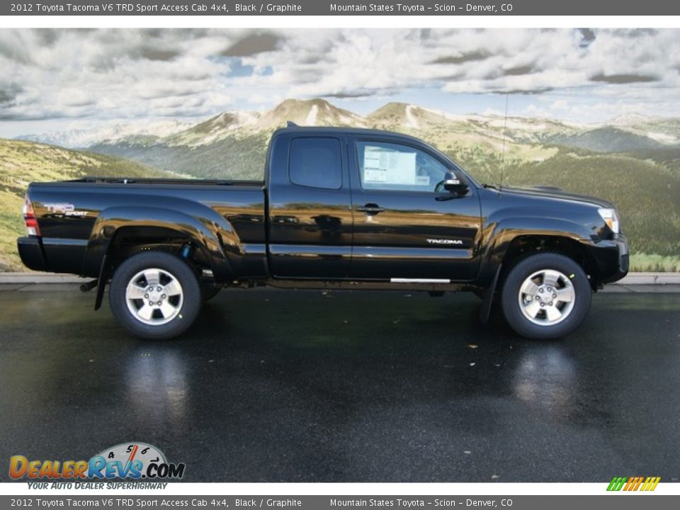 Black 2012 Toyota Tacoma V6 TRD Sport Access Cab 4x4 Photo #2