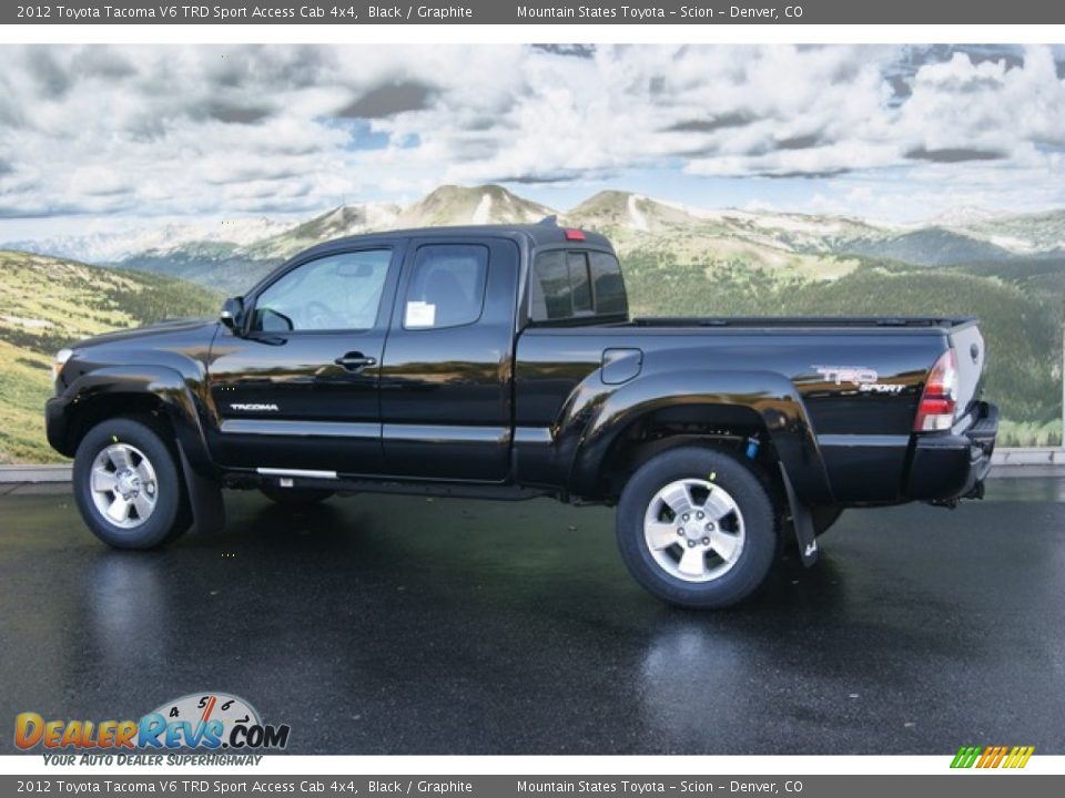 2012 Toyota Tacoma V6 TRD Sport Access Cab 4x4 Black / Graphite Photo #3