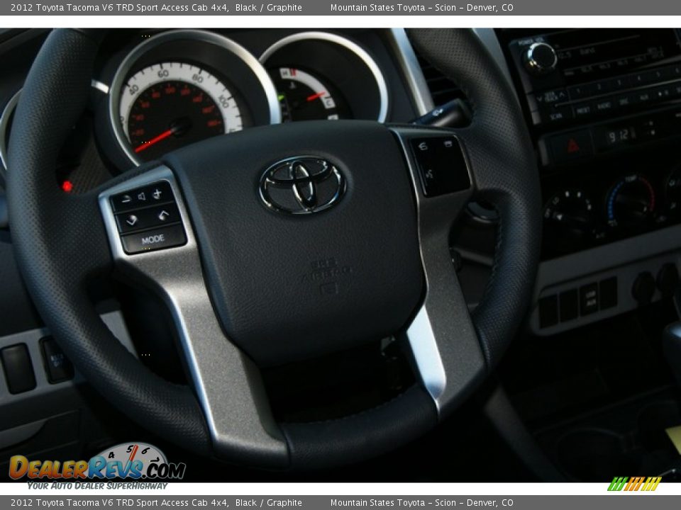 2012 Toyota Tacoma V6 TRD Sport Access Cab 4x4 Black / Graphite Photo #11