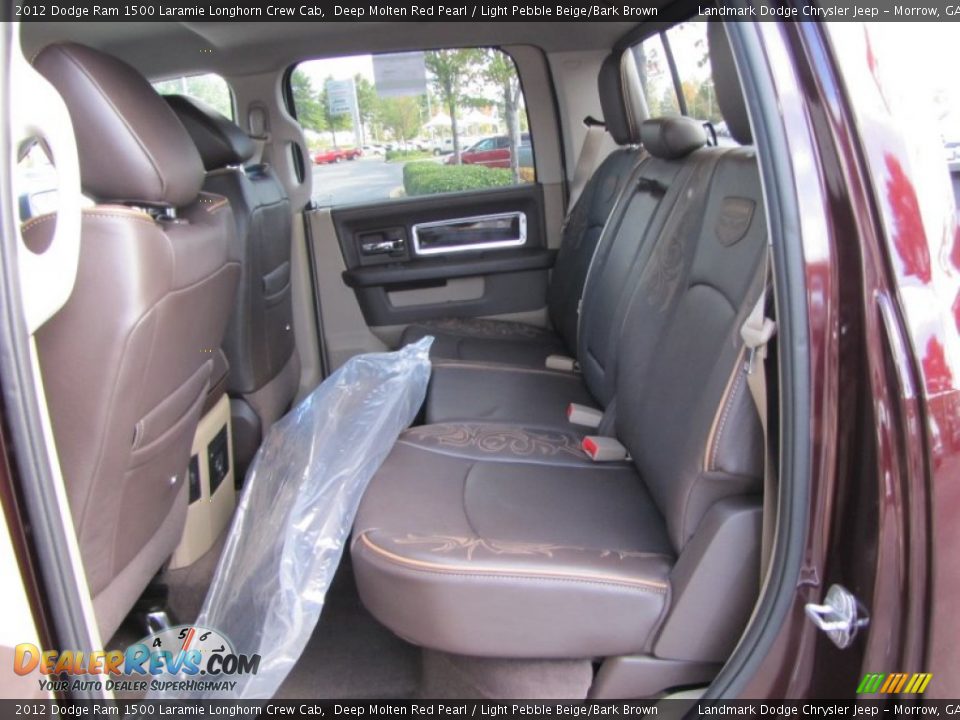 Light Pebble Beige/Bark Brown Interior - 2012 Dodge Ram 1500 Laramie Longhorn Crew Cab Photo #8