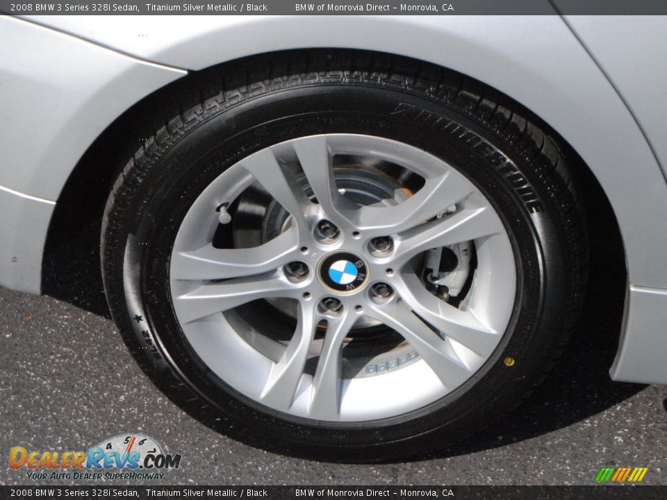 2008 BMW 3 Series 328i Sedan Titanium Silver Metallic / Black Photo #7