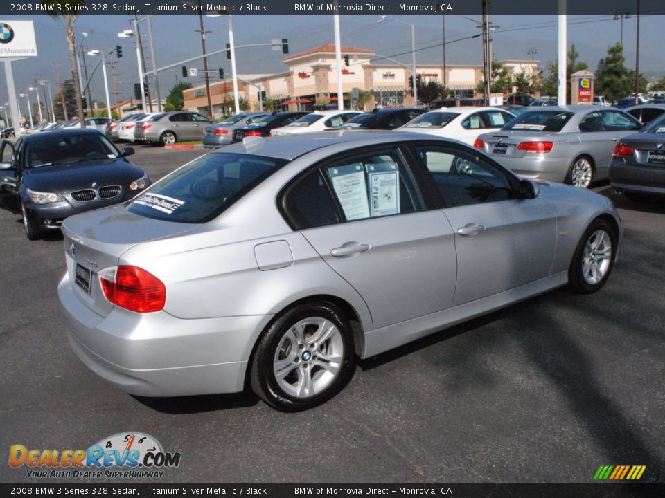 2008 BMW 3 Series 328i Sedan Titanium Silver Metallic / Black Photo #8