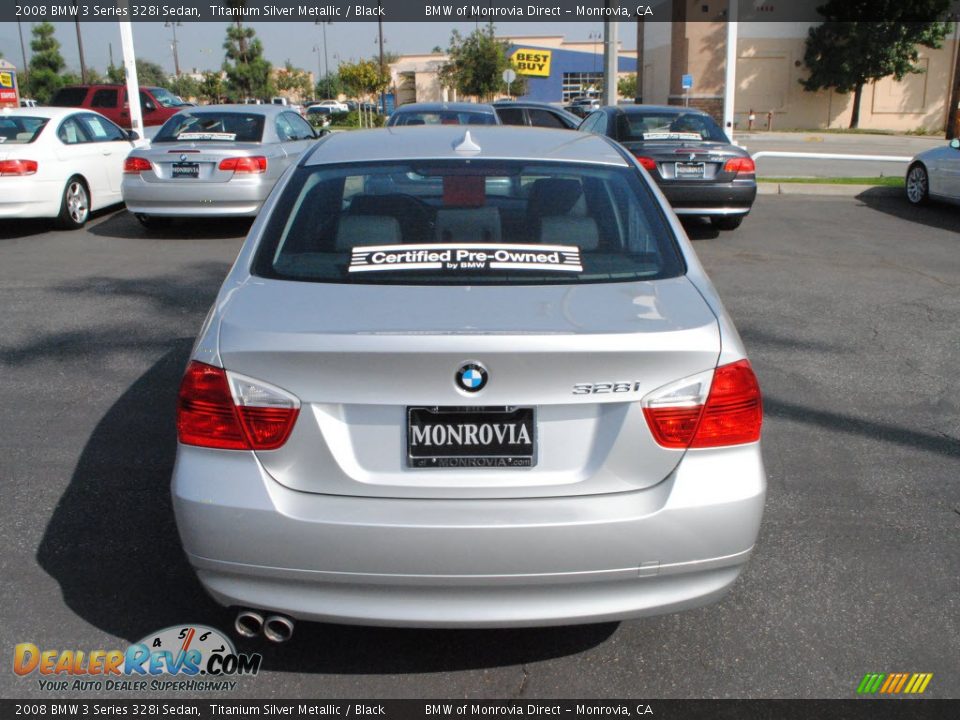 2008 BMW 3 Series 328i Sedan Titanium Silver Metallic / Black Photo #9