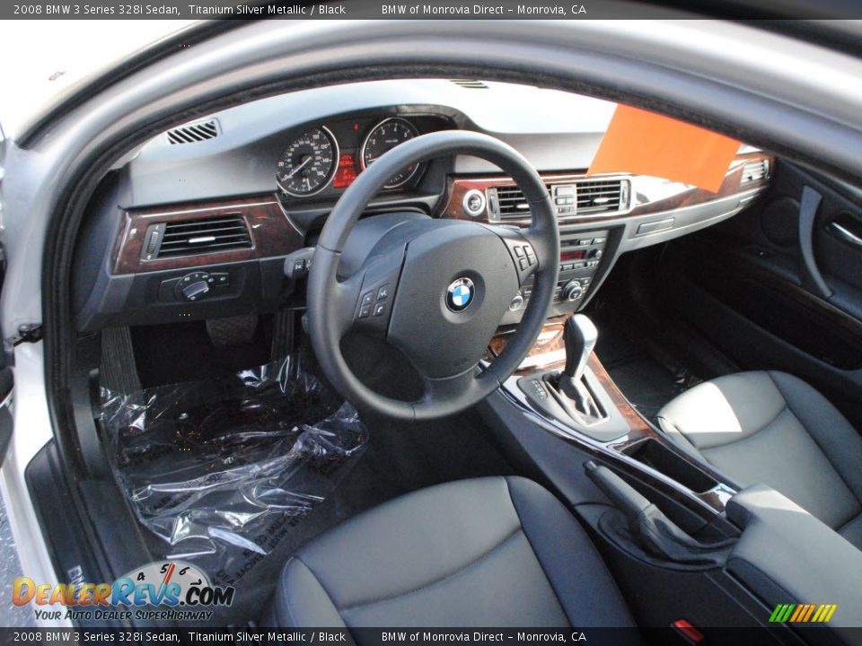 2008 BMW 3 Series 328i Sedan Titanium Silver Metallic / Black Photo #16