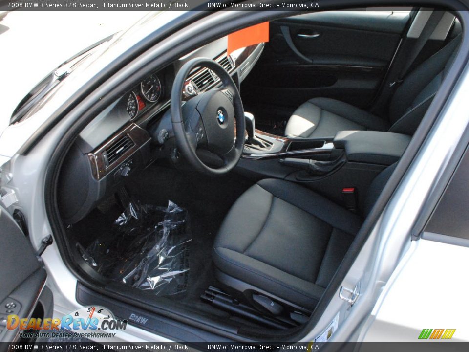 2008 BMW 3 Series 328i Sedan Titanium Silver Metallic / Black Photo #17