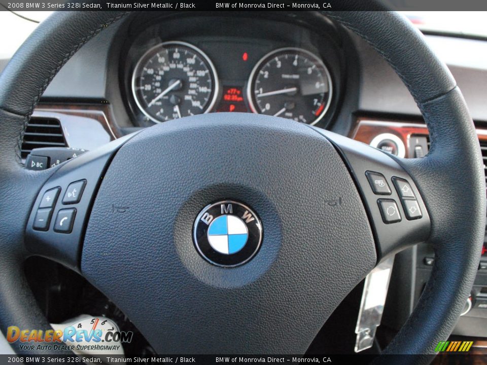 2008 BMW 3 Series 328i Sedan Titanium Silver Metallic / Black Photo #21