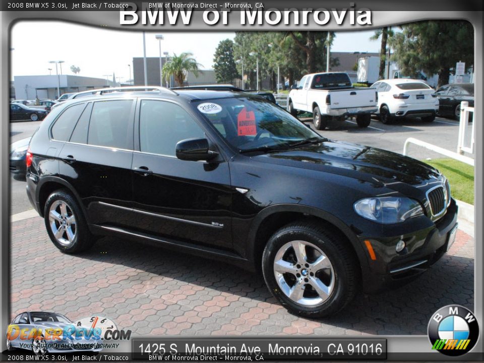 2008 BMW X5 3.0si Jet Black / Tobacco Photo #1