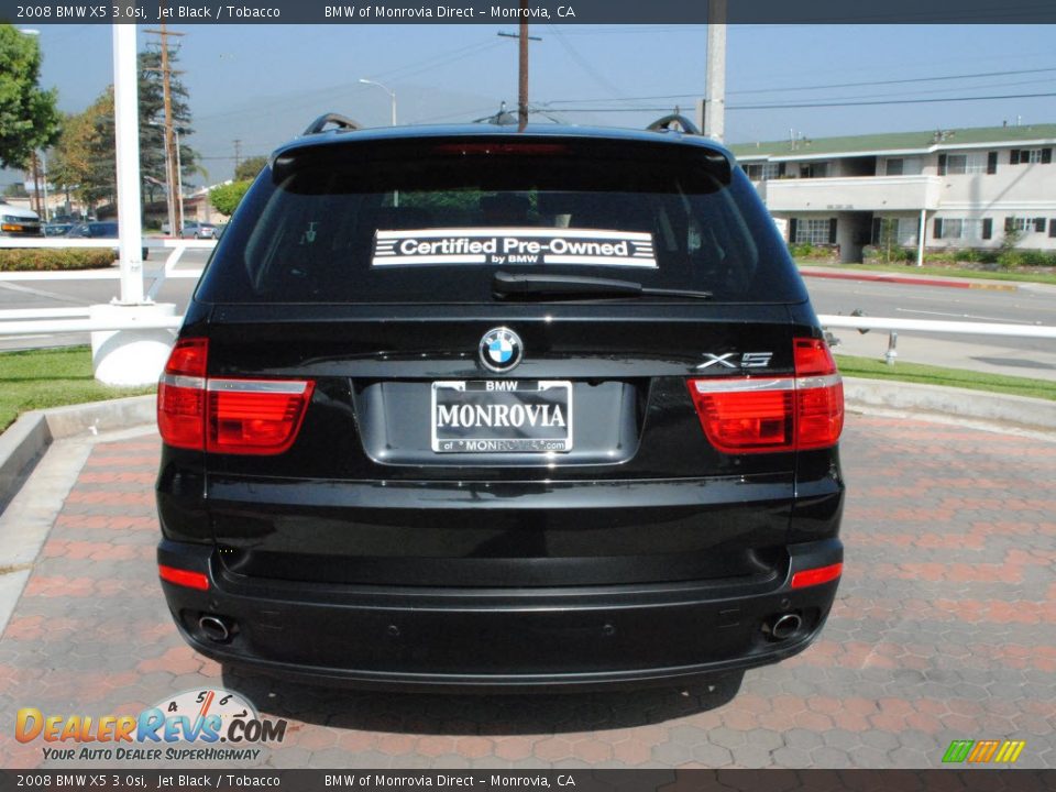2008 BMW X5 3.0si Jet Black / Tobacco Photo #9