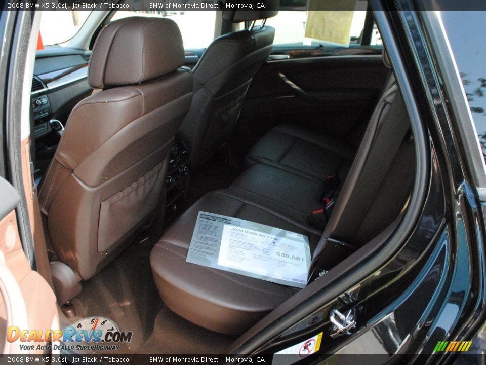 2008 BMW X5 3.0si Jet Black / Tobacco Photo #12