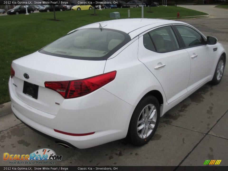 2012 Kia Optima LX Snow White Pearl / Beige Photo #8