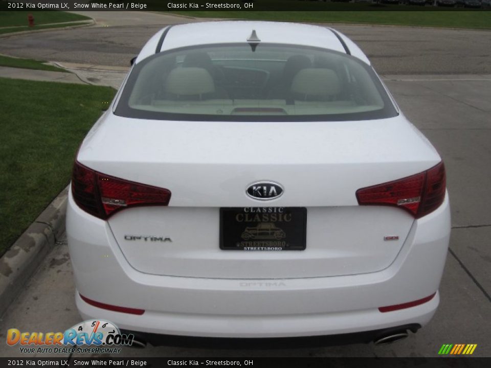 2012 Kia Optima LX Snow White Pearl / Beige Photo #9