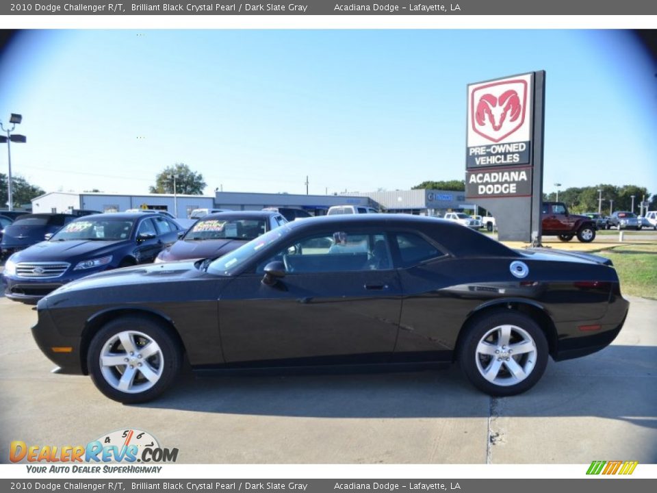 2010 Dodge Challenger R/T Brilliant Black Crystal Pearl / Dark Slate Gray Photo #2