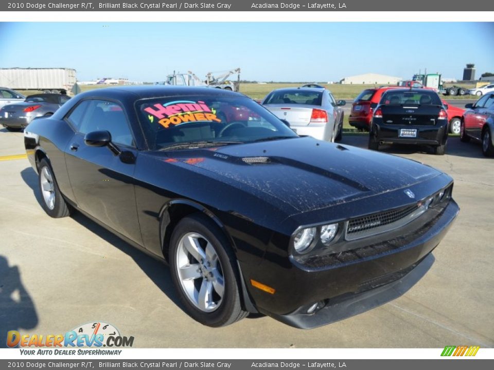 2010 Dodge Challenger R/T Brilliant Black Crystal Pearl / Dark Slate Gray Photo #7