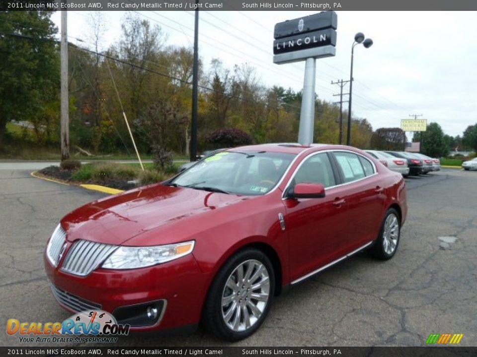 2011 Lincoln MKS EcoBoost AWD Red Candy Metallic Tinted / Light Camel Photo #1