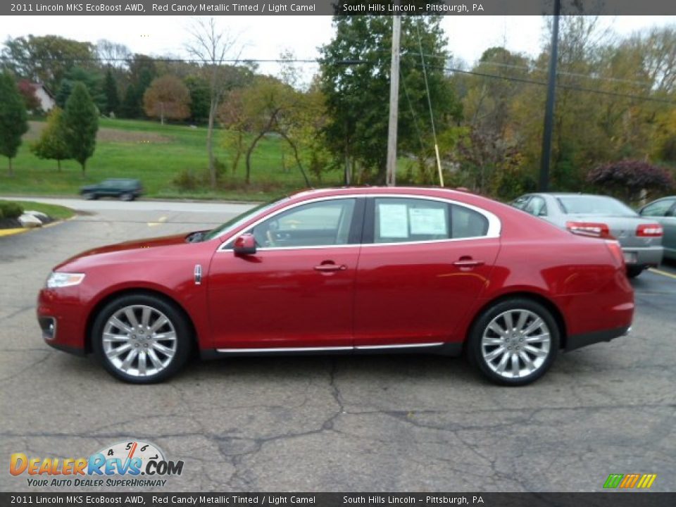 2011 Lincoln MKS EcoBoost AWD Red Candy Metallic Tinted / Light Camel Photo #2