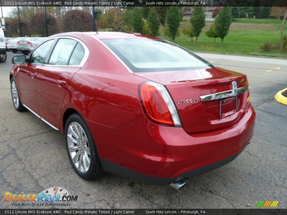 2011 Lincoln MKS EcoBoost AWD Red Candy Metallic Tinted / Light Camel Photo #3