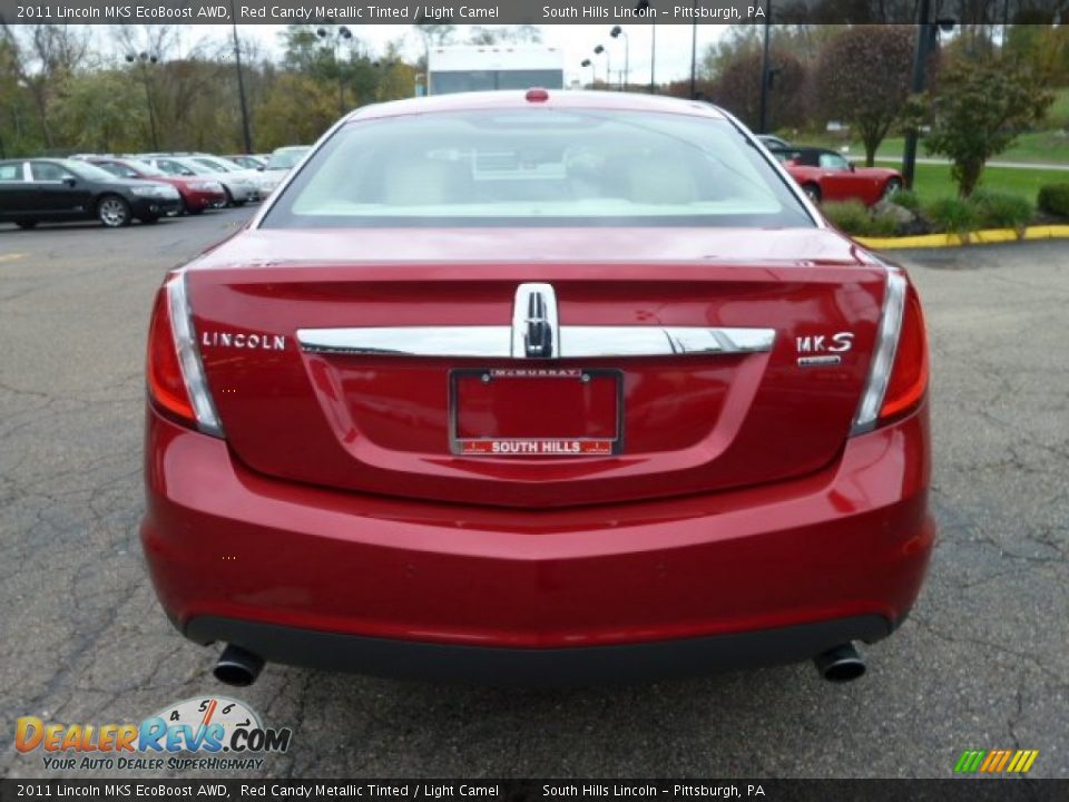 2011 Lincoln MKS EcoBoost AWD Red Candy Metallic Tinted / Light Camel Photo #4