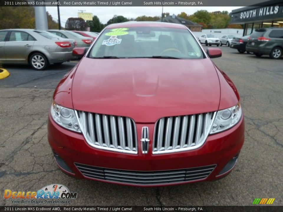 2011 Lincoln MKS EcoBoost AWD Red Candy Metallic Tinted / Light Camel Photo #8