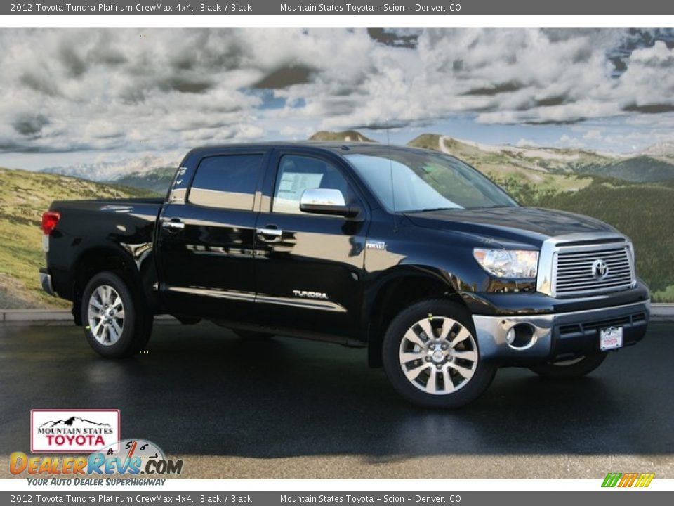 2012 Toyota Tundra Platinum CrewMax 4x4 Black / Black Photo #1