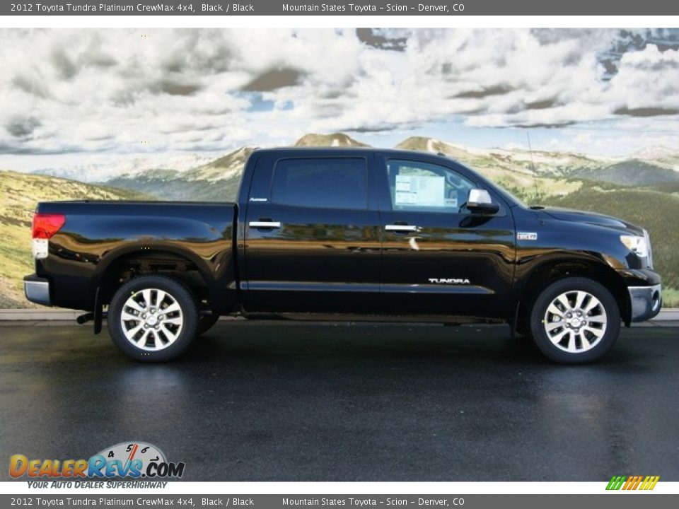 2012 Toyota Tundra Platinum CrewMax 4x4 Black / Black Photo #2