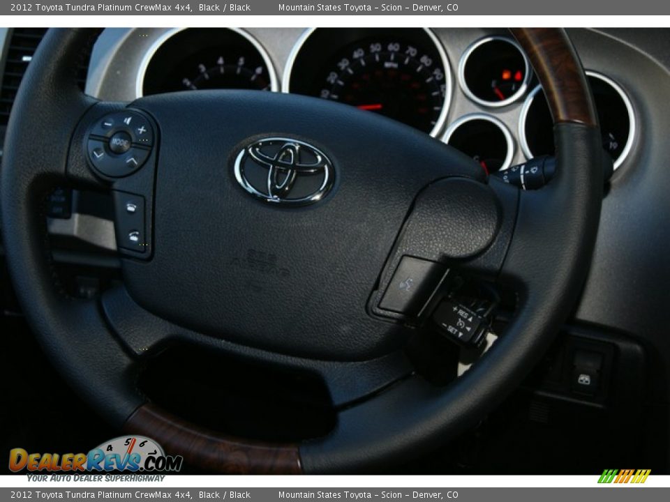 2012 Toyota Tundra Platinum CrewMax 4x4 Black / Black Photo #13