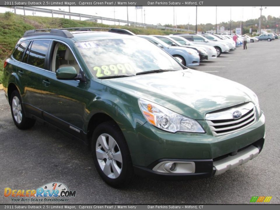 2011 Subaru Outback 2.5i Limited Wagon Cypress Green Pearl / Warm Ivory Photo #3