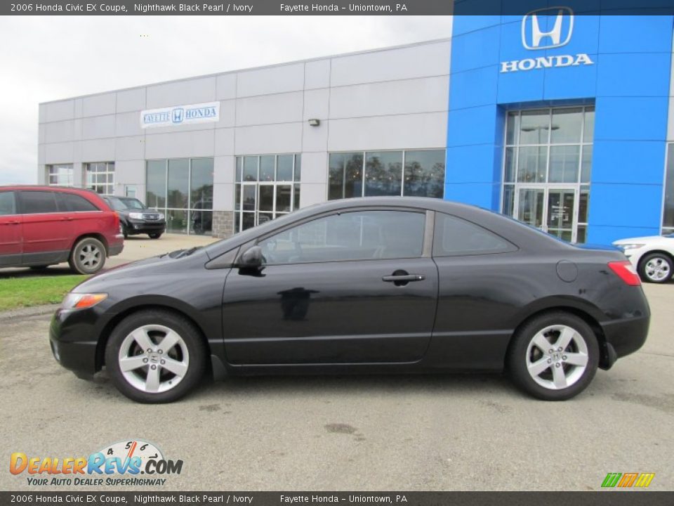 2006 Honda Civic EX Coupe Nighthawk Black Pearl / Ivory Photo #2