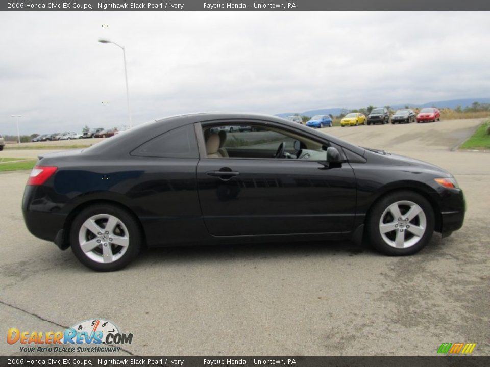 2006 Honda Civic EX Coupe Nighthawk Black Pearl / Ivory Photo #4