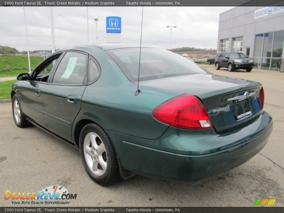 2000 Ford Taurus SE Tropic Green Metallic / Medium Graphite Photo #14