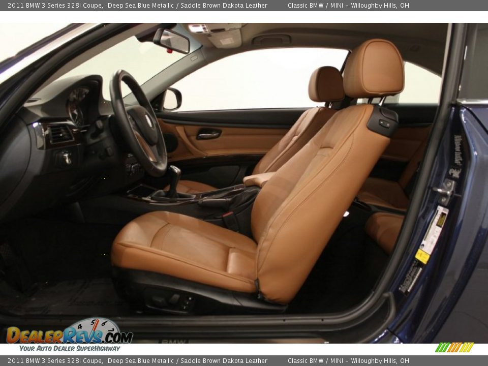 Saddle Brown Dakota Leather Interior 2011 Bmw 3 Series