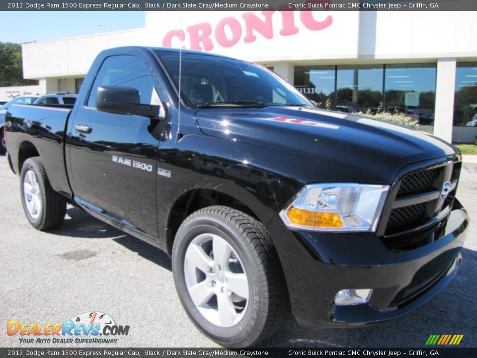 2012 Dodge Ram 1500 Express Regular Cab Black / Dark Slate Gray/Medium Graystone Photo #1