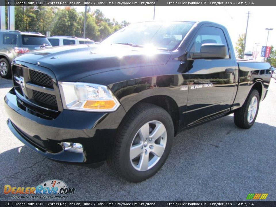 2012 Dodge Ram 1500 Express Regular Cab Black / Dark Slate Gray/Medium Graystone Photo #3