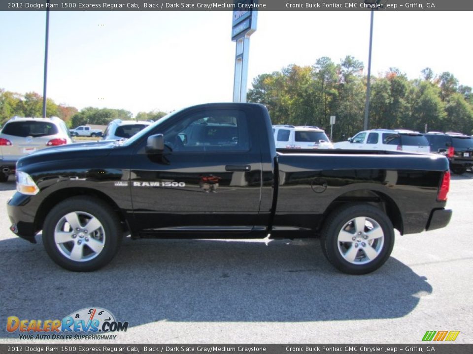 2012 Dodge Ram 1500 Express Regular Cab Black / Dark Slate Gray/Medium Graystone Photo #4