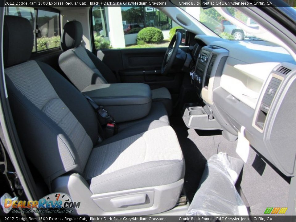 2012 Dodge Ram 1500 Express Regular Cab Black / Dark Slate Gray/Medium Graystone Photo #13