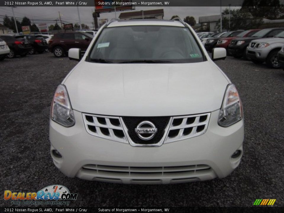 2012 Nissan Rogue SL AWD Pearl White / Gray Photo #2