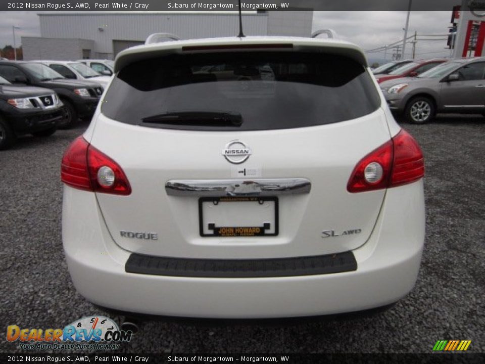 2012 Nissan Rogue SL AWD Pearl White / Gray Photo #6