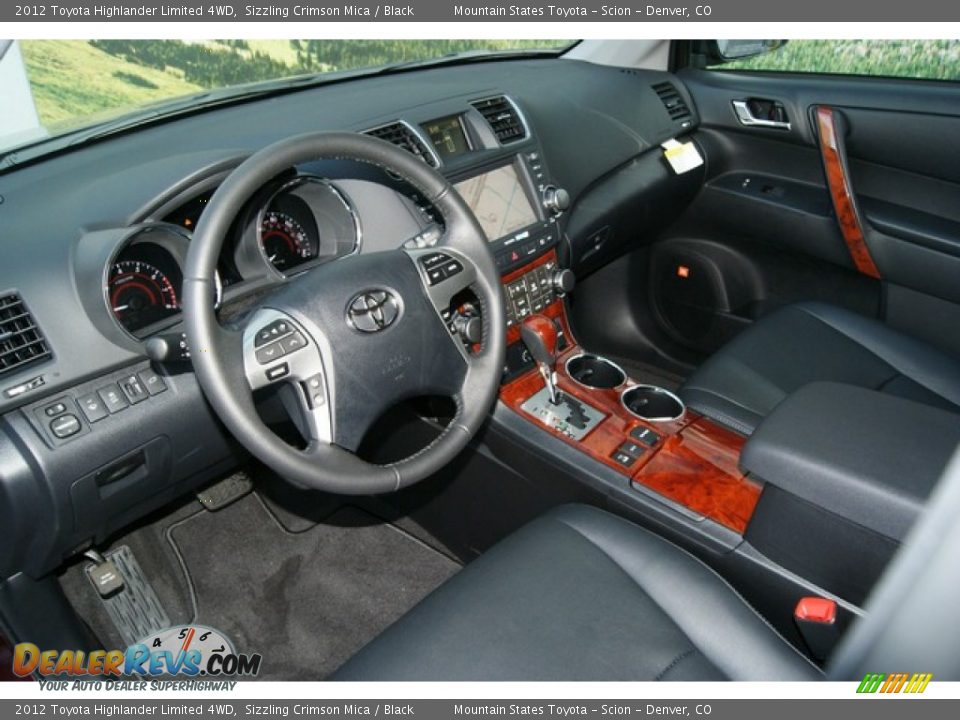 Black Interior 2012 Toyota Highlander Limited 4wd Photo 5