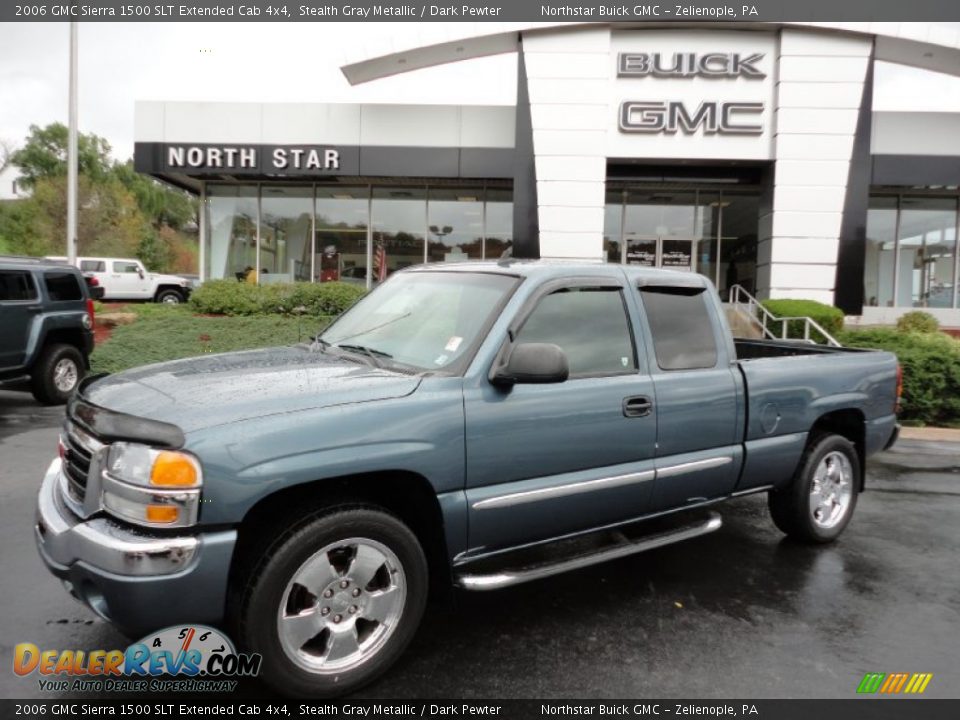 2006 GMC Sierra 1500 SLT Extended Cab 4x4 Stealth Gray Metallic / Dark Pewter Photo #1