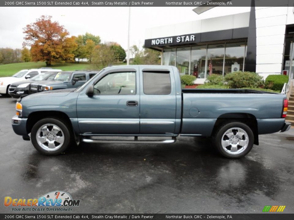 2006 GMC Sierra 1500 SLT Extended Cab 4x4 Stealth Gray Metallic / Dark Pewter Photo #2