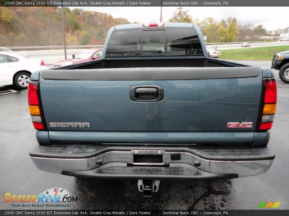 2006 GMC Sierra 1500 SLT Extended Cab 4x4 Stealth Gray Metallic / Dark Pewter Photo #4