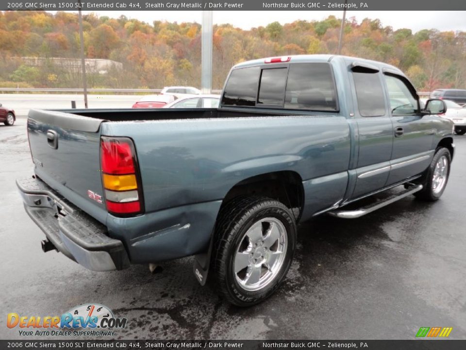 2006 GMC Sierra 1500 SLT Extended Cab 4x4 Stealth Gray Metallic / Dark Pewter Photo #5