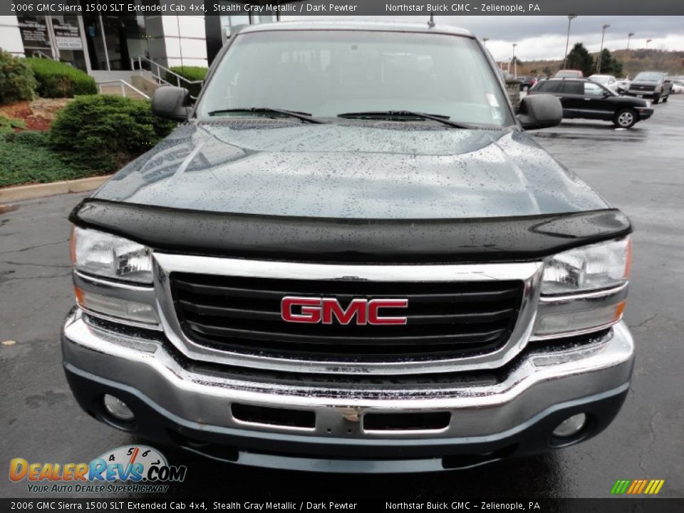 2006 GMC Sierra 1500 SLT Extended Cab 4x4 Stealth Gray Metallic / Dark Pewter Photo #8