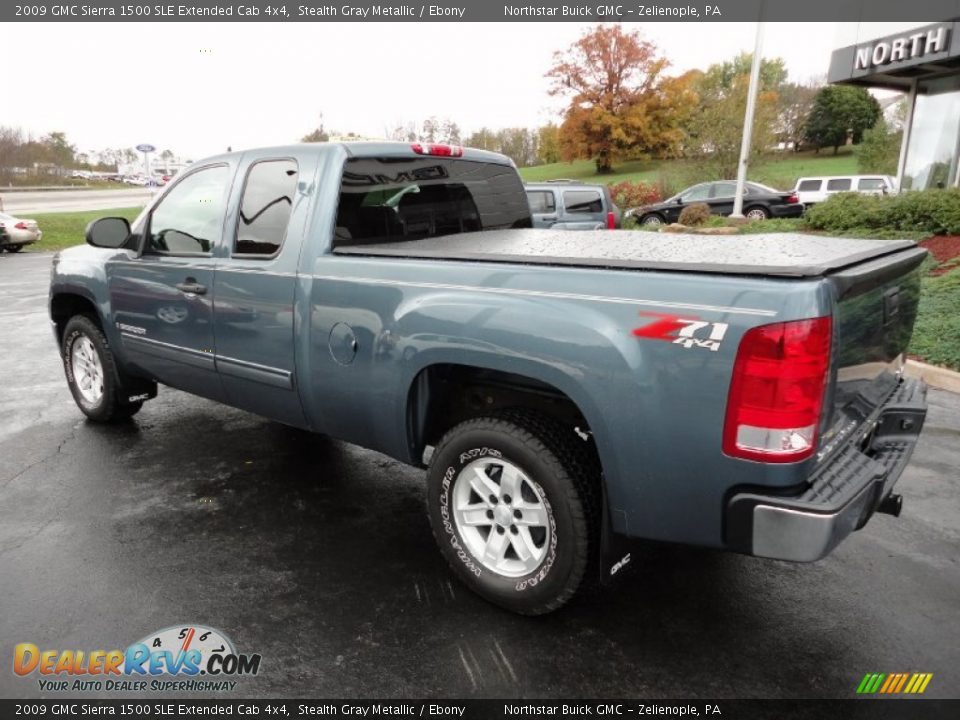 2009 GMC Sierra 1500 SLE Extended Cab 4x4 Stealth Gray Metallic / Ebony Photo #3