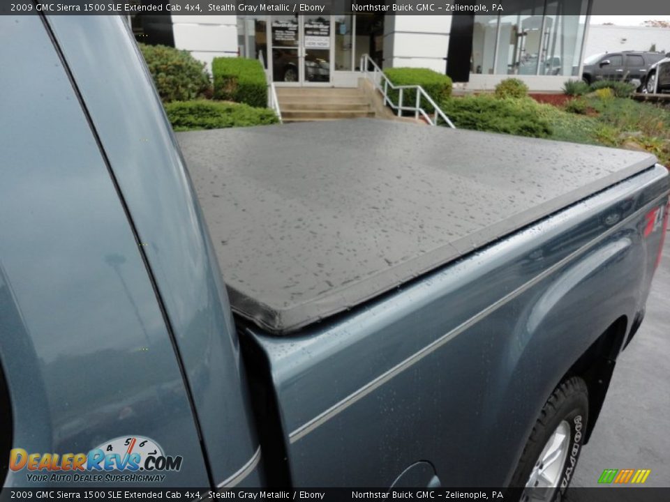 2009 GMC Sierra 1500 SLE Extended Cab 4x4 Stealth Gray Metallic / Ebony Photo #10