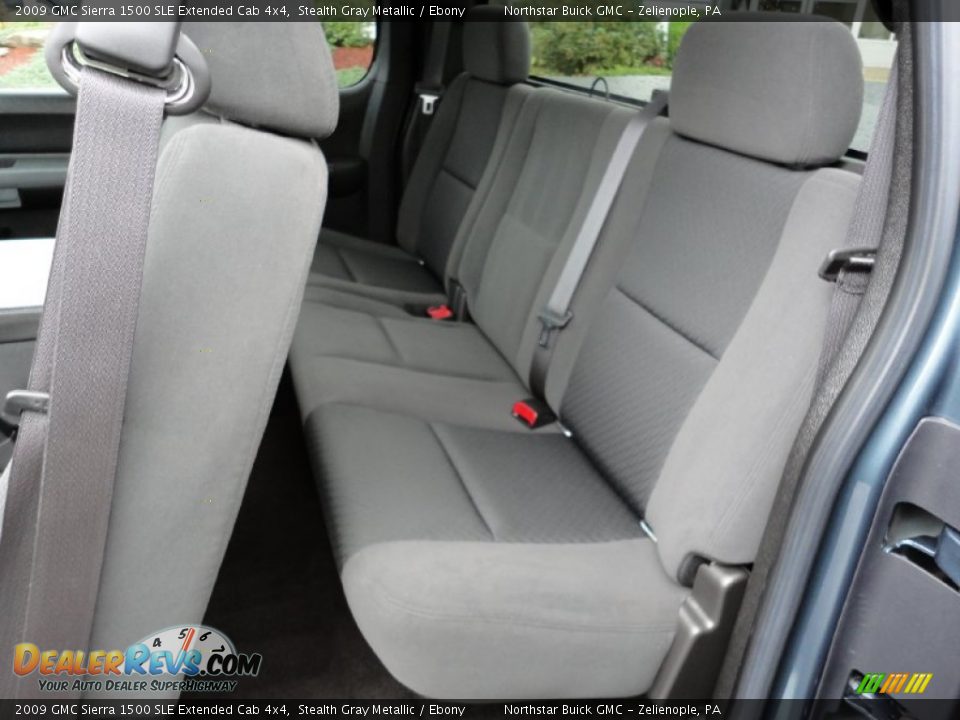 2009 GMC Sierra 1500 SLE Extended Cab 4x4 Stealth Gray Metallic / Ebony Photo #14