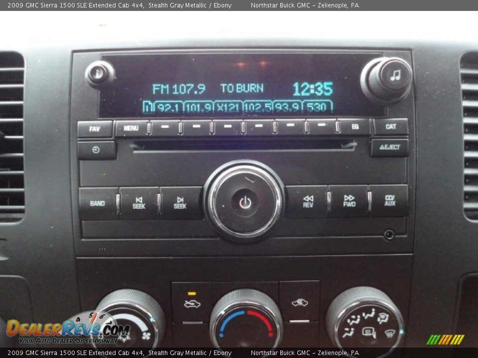 2009 GMC Sierra 1500 SLE Extended Cab 4x4 Stealth Gray Metallic / Ebony Photo #18