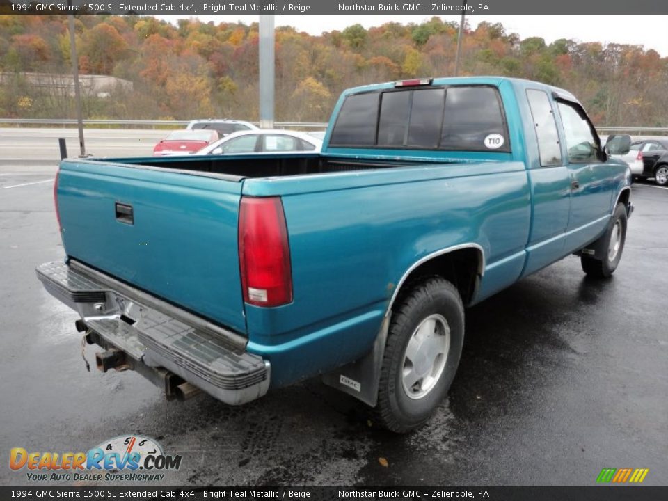 Bright Teal Metallic 1994 GMC Sierra 1500 SL Extended Cab 4x4 Photo #5